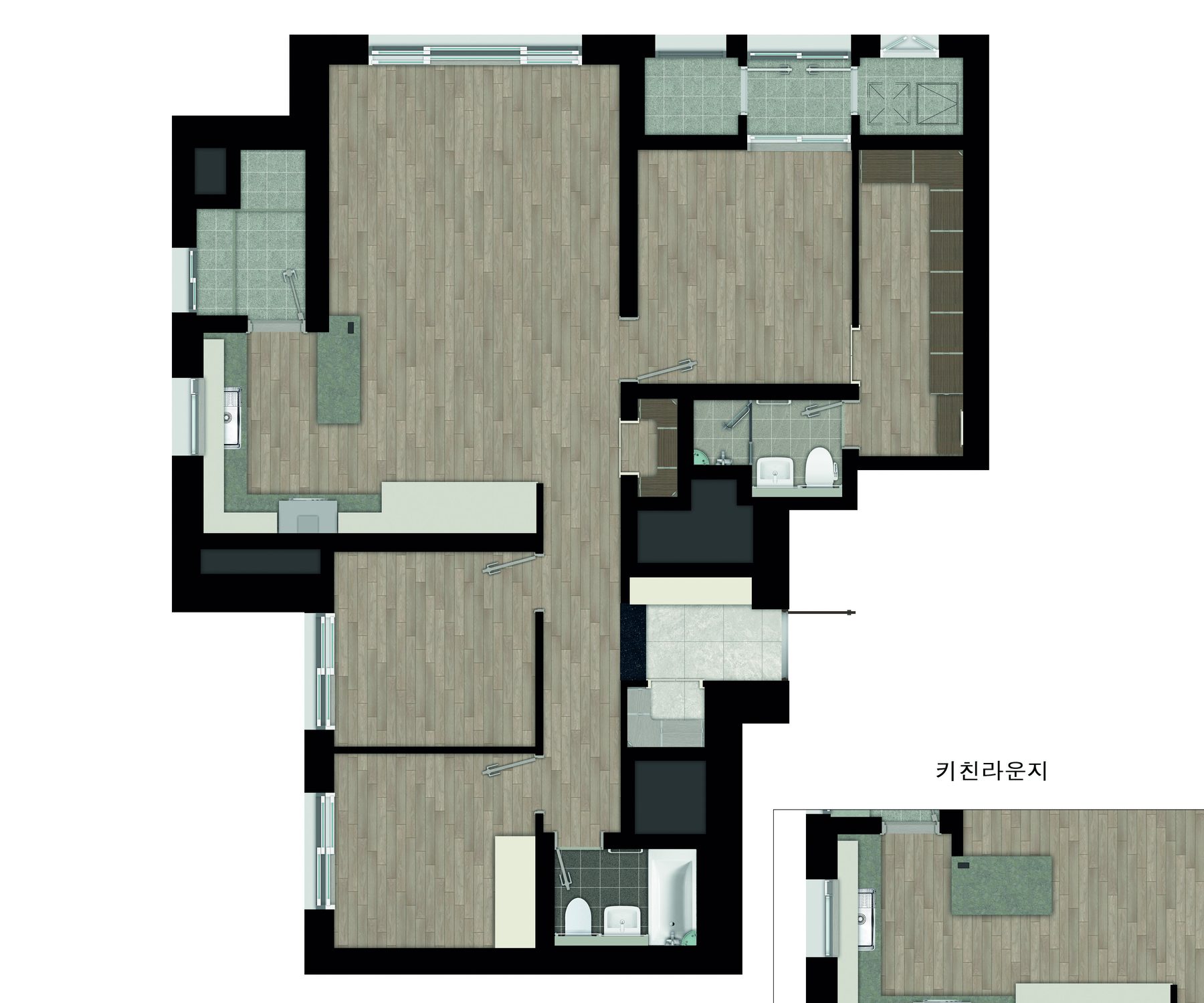84B 아파트 평면도